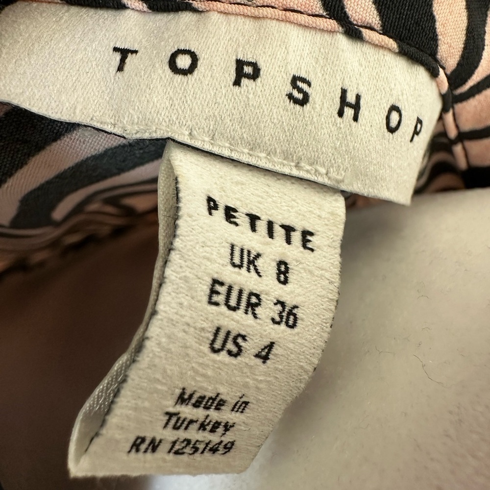 Topshop Black and Pink Patterned Dress - Picture 11 of 11